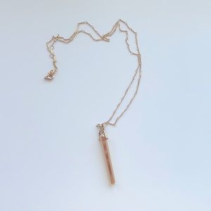 Stella & Dot Rebel long gold necklace with pendant